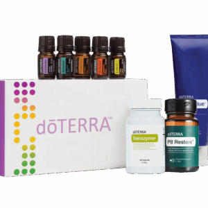 tägliche Routinen Set mit fünf ätherischen Ölen, Nahrungsergänzung und Pflegecreme