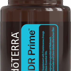 DDR Prime Softgels von doTERRA, braune Flasche mit türkisem Etikett