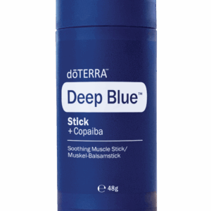 doTERRA Deep Blue Stick Verpackung 48g frontal auf weißem Hintergrund