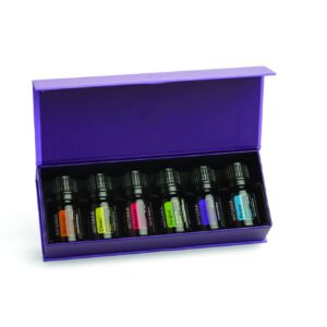 Aromatics Einsteiger-Set mit sieben doTERRA Ölmischungen in lila Box