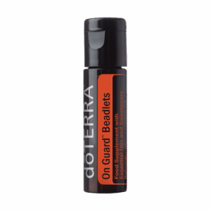 doTERRA On Guard Kügelchen Dose mit schwarzem Deckel freistehend