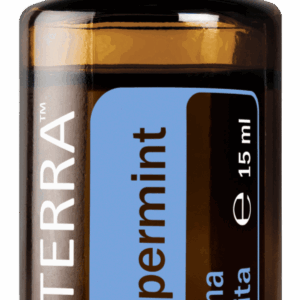 doTERRA Pfefferminzöl ätherisch 15 ml Braunglasflasche mit blauem Etikett